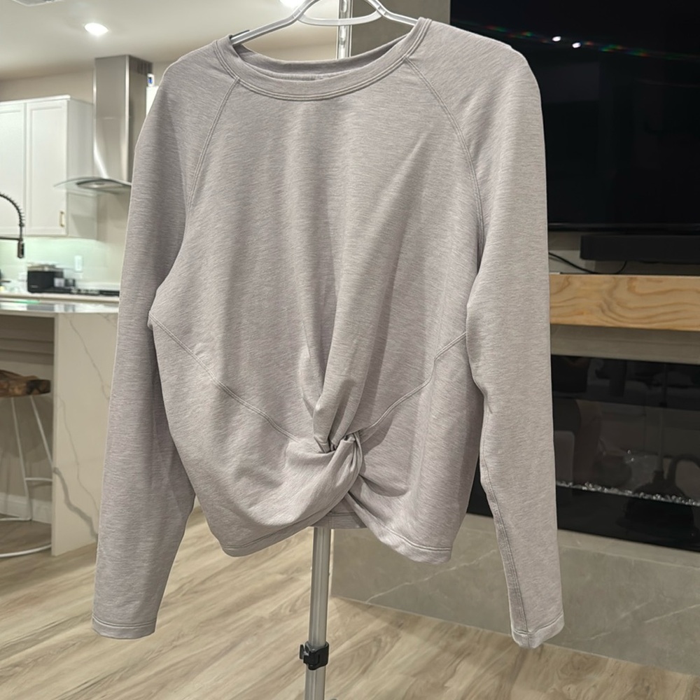 Lululemon grey twist sweatshirt size 10
